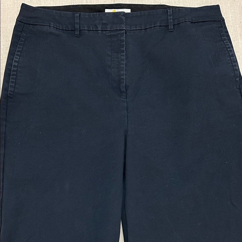 Boden Pants Women's 14R Navy Straight Leg Chinos Flat Front Work Office - Picture 13 of 13